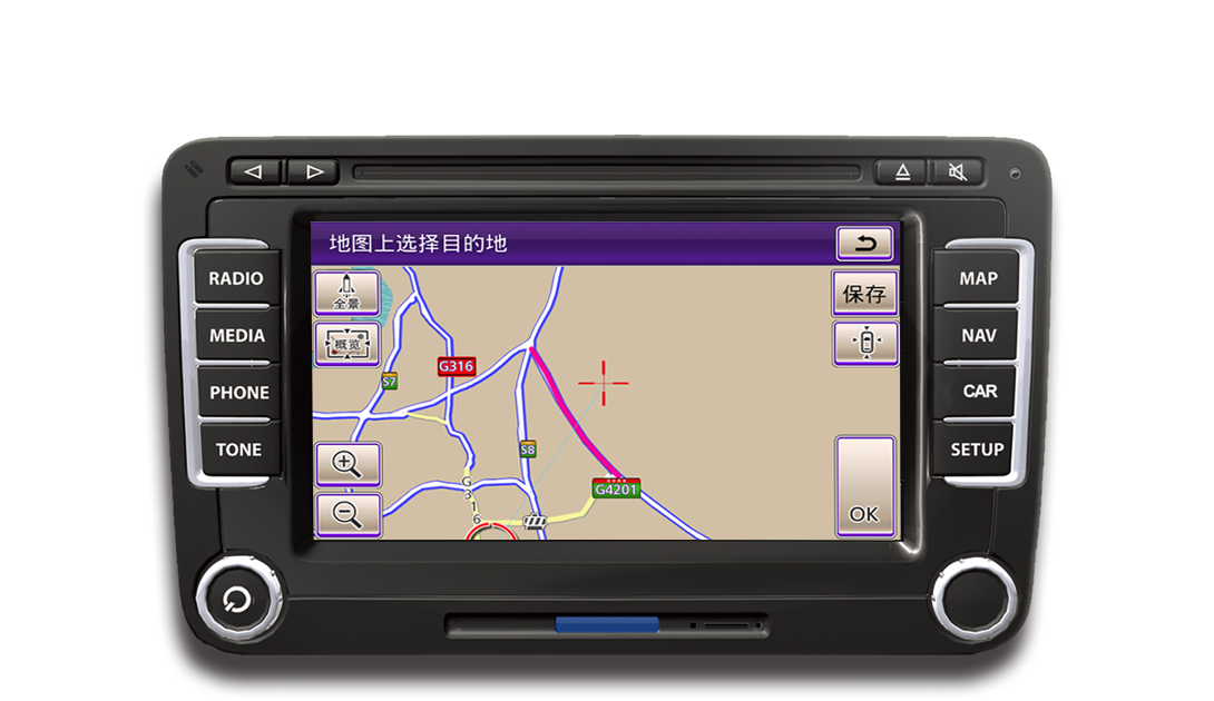 大众GPS导航娱乐系统